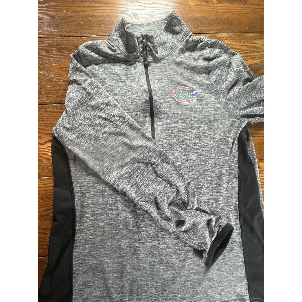 Florida Gators 1/2 Zip Womens Large Champion Gray Logo Long Sleeve Pullover